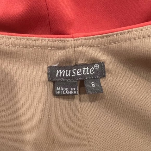 Musette Colorblock Sleeveless Draped Neck Dress Size 6 - Picture 8 of 8